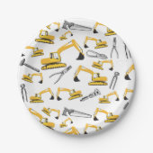 Patroon voor de constructie van graafmachines en g papieren bordje (Voorkant)