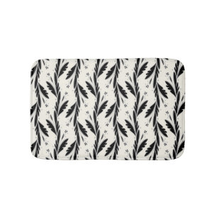 Patroon voor decoratieve zwarte wijnstokken badmat