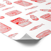 Patroon voor geblindeerde vis poster (Hoek)