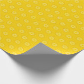 Patroon voor geel ananasappel cadeaupapier (Hoek)