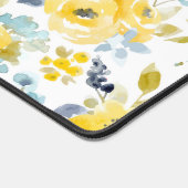 Patroon voor gele en blauwe Waterverf Bureaumat (Hoek)