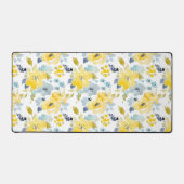 Patroon voor gele en blauwe Waterverf Bureaumat (Voorkant)