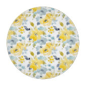 Patroon voor gele en blauwe Waterverf Snijplank (Voorkant)