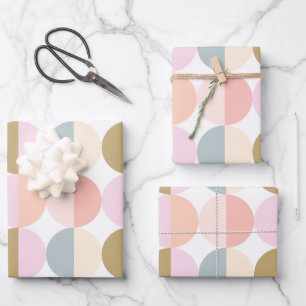 Patroon voor geometrische cirkels pasta inpakpapier vel