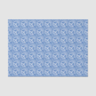 Patroon voor gevlekt blauw vredesbord tissuepapier