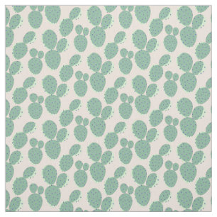 Patroon voor groene en roze cactus stof