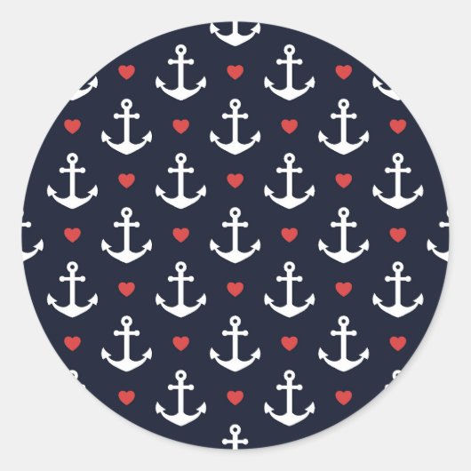 Patroon voor hart en oren ronde sticker (Voorkant)