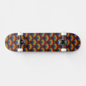 Patroon voor hart en regenbogen skateboard (Horizontaal)