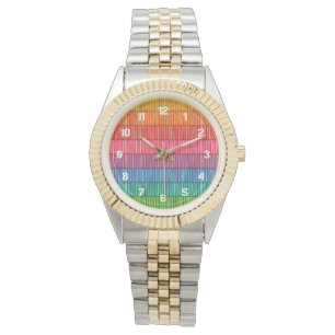 Patroon voor heldere regenboogstrips horloge