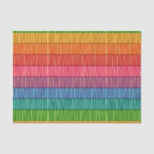 Patroon voor heldere regenboogstrips tissuepapier