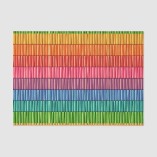 Patroon voor heldere regenboogstrips tissuepapier (Voorkant)