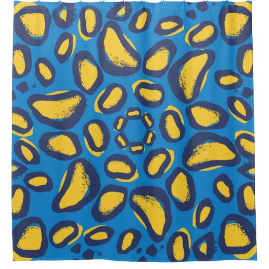 Patroon voor het drukken van luipaarden douchegordijn (Voorkant)