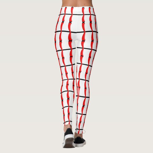 Patroon voor honkbalnaapjes leggings (Achterkant)