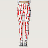Patroon voor honkbalnaapjes leggings (Voorkant)