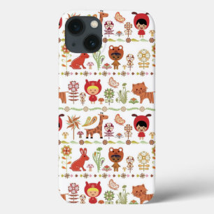 Patroon voor kinderen en dieren iPhone 13 hoesje