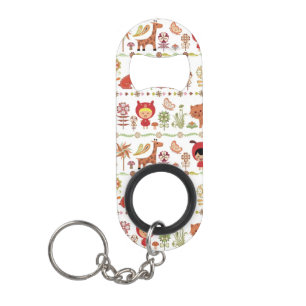 Patroon voor kinderen en dieren sleutelhanger flessenopener