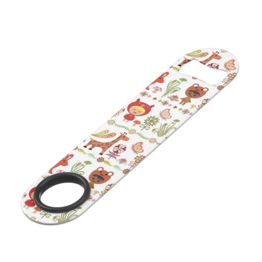 Patroon voor kinderen en dieren speed flessenopener (Achterkant Gekanteld)