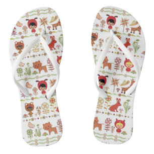 Patroon voor kinderen en dieren teenslippers