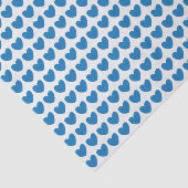 Patroon voor kleine blauwe harten tissuepapier (Detail)