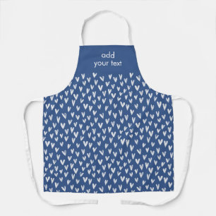 Patroon voor kleine harten in het moderne, witte m schort