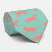 Patroon voor koraal- en mestpaarden stropdas (Opgerold)