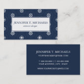 Patroon voor maritieme gereedschappen visitekaartje (Voorkant / Achterkant)