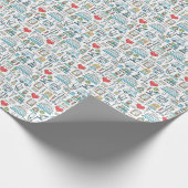 Patroon voor medisch ontwerp cadeaupapier (Hoek)