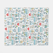 Patroon voor medisch ontwerp fleece deken (Voorkant (Horizontaal))
