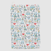 Patroon voor medisch ontwerp golfhanddoek (Voorkant)