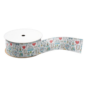 Patroon voor medisch ontwerp grosgrain lint