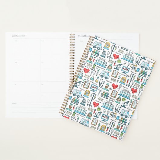 Patroon voor medisch ontwerp planner (Display)