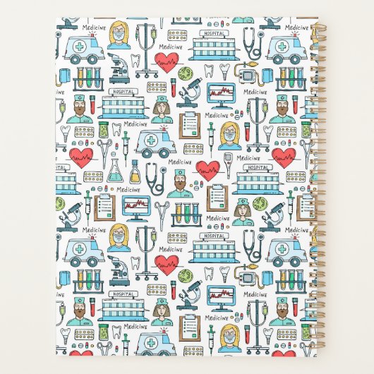 Patroon voor medisch ontwerp planner (Achterkant)