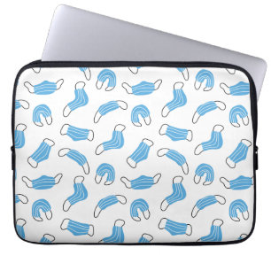 Patroon voor medische maskers laptop sleeve