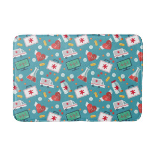 Patroon voor medische pictogrammen badmat