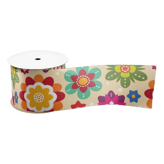 Patroon voor Mexicaanse Folk Art Flowers Lint (Spoel)