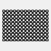 Patroon voor moderne zwarte en witte poolvlekken inpakpapier vel (Voorkant)