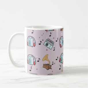Patroon voor muziekapparaten koffiemok