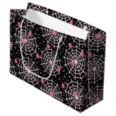 Patroon voor ongebruikte kobussen en spinnen groot cadeauzakje (Voorkant Gekanteld)