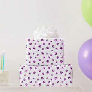 Patroon voor Paarse schilderafdrukken Cadeaupapier
