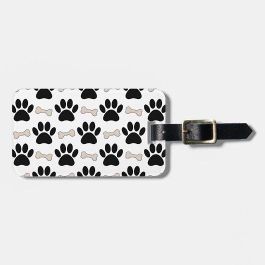 Patroon voor poten en Botten Bagagelabel (Voorkant horizontaal)