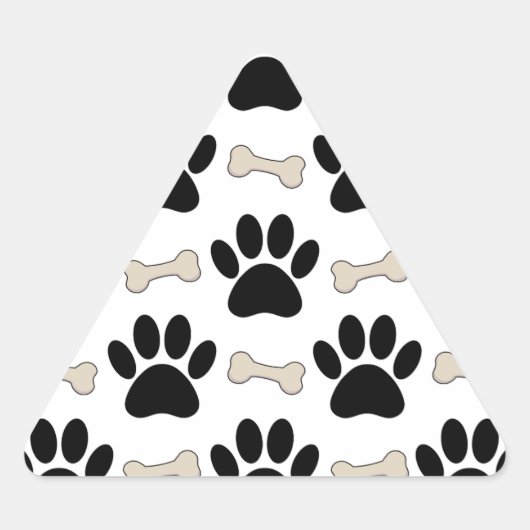 Patroon voor poten en Botten Driehoek Sticker (Voorkant)
