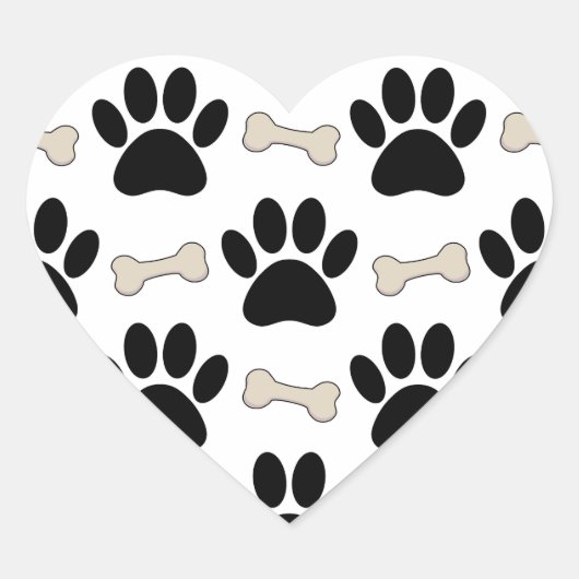 Patroon voor poten en Botten Hart Sticker (Voorkant)