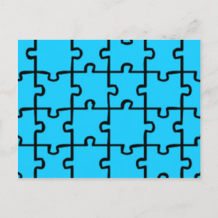 Patroon voor puzzelstukjes Jigzaag 3 Briefkaart