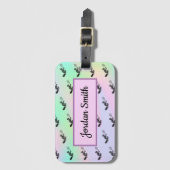 Patroon voor regenboogvierkant Tennis Bagagelabel (Voorkant (verticaal))