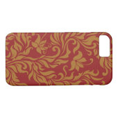 Patroon voor rode en gouden flora Case-Mate iPhone case (Achterkant (Horizontaal))