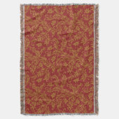 Patroon voor rode en gouden flora deken (Voorkant Verticaal)