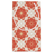 Patroon voor rode en goudflens klein cadeauzakje (Achterkant)