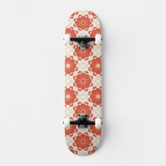 Patroon voor rode en goudflens skateboard (Voorkant)