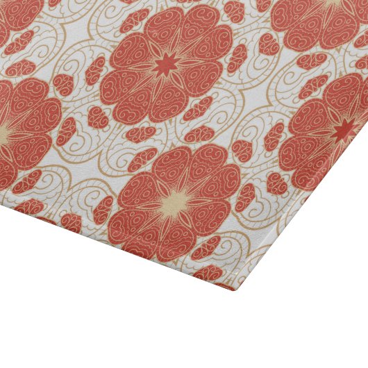 Patroon voor rode en goudflens snijplank (Hoek)