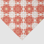 Patroon voor rode en goudflens tissuepapier (Detail)